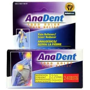  Anadent Pain & Fever Reducer 24 Tablets   Analgesico 