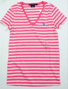 NWT Ralph Lauren Polo Womens SS Pima Vneck T shirt Tee  