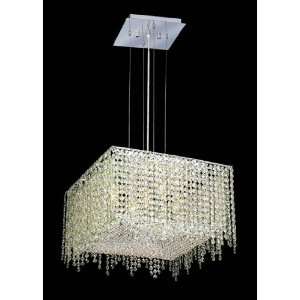  Impressive square drip formed crystal chandelier lighting 