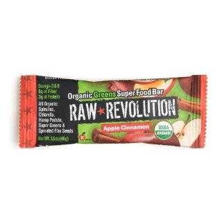 Raw Revolution Organic Greens Super Food Bar, Apple Cinnamon, 1.6 