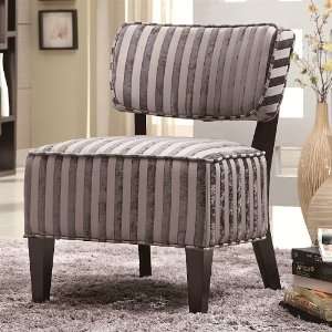   Legs In Gray Stripes Pattern Fabric. (Item# Vista Furniture CF900421