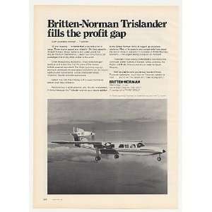  1975 Air Pacific Britten Norman Trislander Airplane Print 