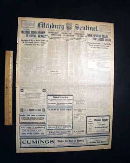 ARCHDUKE FRANZ FERDINAND Murder 1914 Newspaper AUSTRIA  