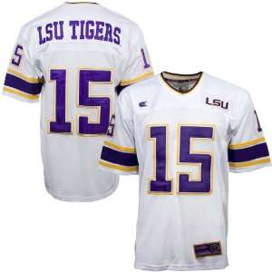  LSU Tigers #15 White All Time Jersey