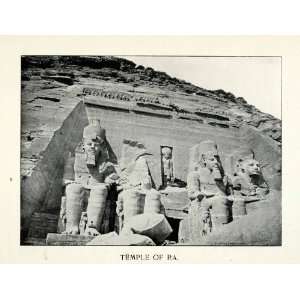 com 1897 Print Temple Ra Egypt Statue Ancient Archaeology Pharaoh Abu 
