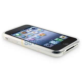 Clear Circle Gel Case Cover+Privacy Guard for iPhone 3 G 3GS New 