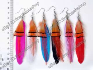 Wholesale lot resale 12 feather earrings ear rings E40  