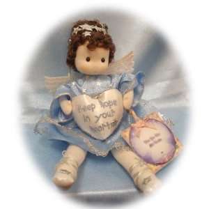  Angel of Hope in Blue Dress Collectible Musical Doll