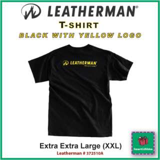 BLACK T SHIRT_LEATHERMAN 100% COTTON_ WITH YELLOW LOGO  