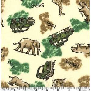  45 Wide Flannel 4X4 Safari Natural Fabric By The Yard 