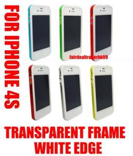   Transparent Bumper Frame Case Skin Cover for Apple iPhone 4S  