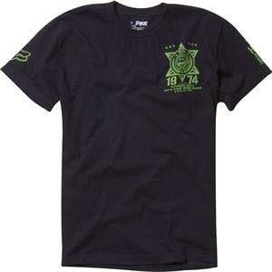  Fox Racing Standard Issue T Shirt   X Large/Black/Green 