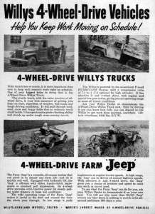 1951 Willys Pickup Truck Station Wagon & Jeep CJ 3 Original Ad  