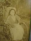 Antique Cabinet Card Photo Humble Woman in Wheelchair