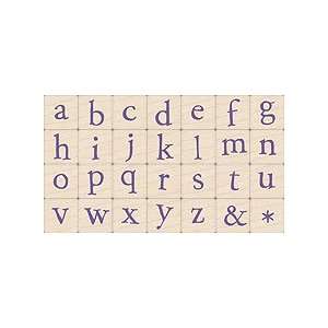  Signature Lowercase Alphabet Letters Wood Mounted Rubber 
