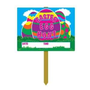  Beistle 44912 Easter Egg Hunt Yard Sign   Pack of 6