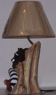 Table Lamp Raccoon DriftWood 60 watt NEW  