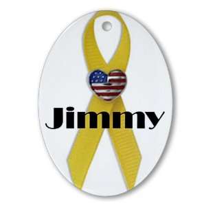  Military Backer Jimmy (Yellow Ribbon) Oval Ornament