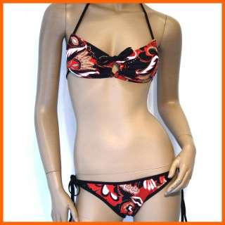   RED Summer Beach Womans 2pc Bikini String Swimsuit Halter Size S M,6 8