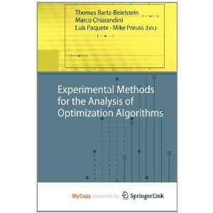   for the Analysis of Optimization Algorithms (9783642025396) Books