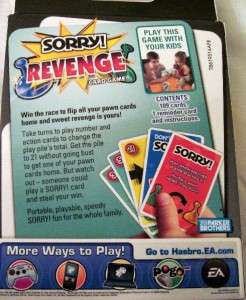 Sorry Revenge card game by Hasbro  