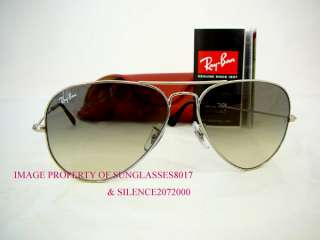 New Ray Ban Sunglasses RB 3025 003/32 SILVER Aviator 58  