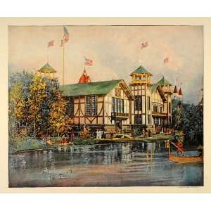  1893 Chicago Worlds Fair Washington State Bldg. Print 