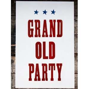  Grand Old Party Letterpress Print