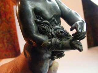 NANAS Antique Bronze Figurine Louis Kley Art Nouveau Cherub  
