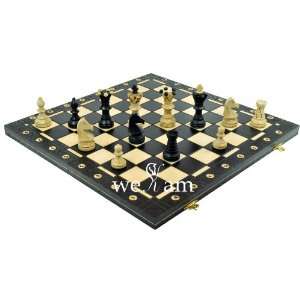  Ambassador Chess Wooden   Black Board 21x21 Inches Toys 