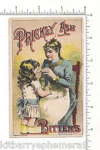 2811 Prickly Ash Bitters medicine trade card Kansas City Dr. B. F 
