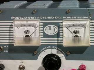Epsco Power Supply DC 0 16V D 612T Bench Filtered D.C.  