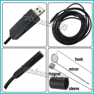 7M USB Waterproof Endoscope Inspection Camera Pipe Cam  