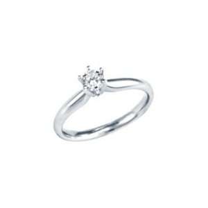   White Gold 1/3ct Round Diamond Solitaire Engagement Ring, IGI Graded