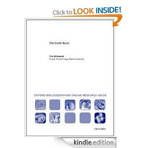 The Greek Novel Oxford Bibliographies Online Research Guide [Kindle 