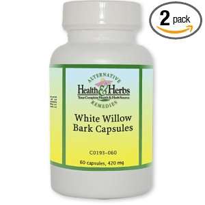 Alternative Health & Herbs Remedies White Willow Bark Capsules, 60 