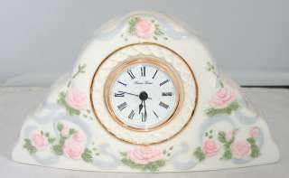 Princess House Rose Garland Mantle Clock table desk  