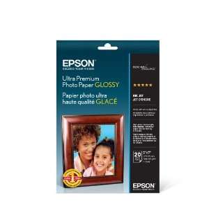  Epson Ultra Premium Photo Paper GLOSSY (5x7 Inches, 20 