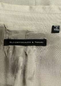  taupe BLOOMINGDALES & TAHARI 2pc pant suit wool mohair career LARGE 12