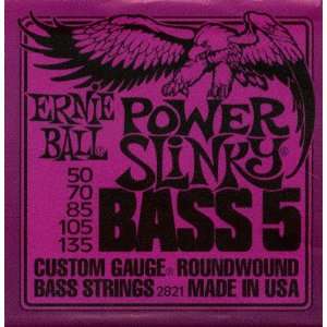  Ernie Ball Bass Guitar   Roundwound 5 String Slinky, .050 