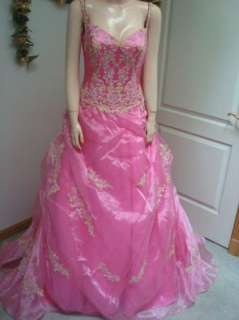 NWT $499 Pink Organza Quinceanera Prom Dress Gown 10  