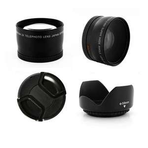   and Telephoto Lens Kit 58mm for Canon EOS Digital Rebel 600D T3i SLR