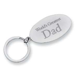  Silver tone Worlds Greatest Dad Key Ring Jewelry
