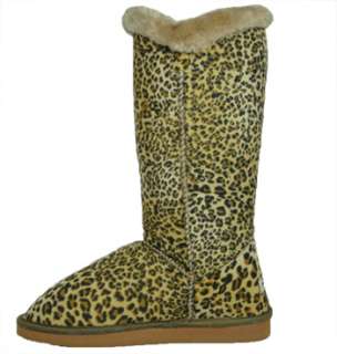   Bailey 3 Button Faux Fur Lined Eskimo Boots Winter Leopard Print Color