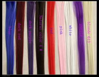 Fashion Colorful Clip On Hair Wigs Long 23  