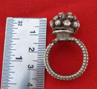 VINTAGE ANTIQUE TRIBAL OLD SILVER RING RAJASTHAN GYPSY  