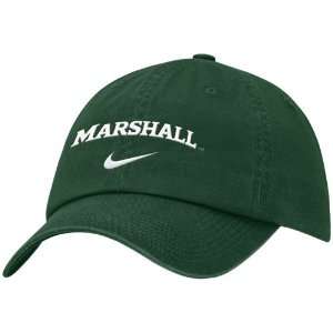  Nike Marshall Thundering Herd Green Campus Adjustable Hat 