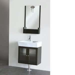  Caesar Bath Wenge Contemporary Vanity Set with Mirror and 