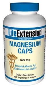 LIFE EXTENSION, MAGNESIUM CAPS 500 MG   100 VCAPS 737870136910  
