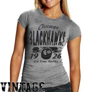  Old Time Hockey Chicago Blackhawks Ladies Melino Tri Blend 